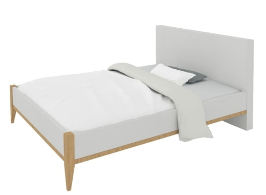 Ліжка з м'яким узголів'ям у скандинавському стилі