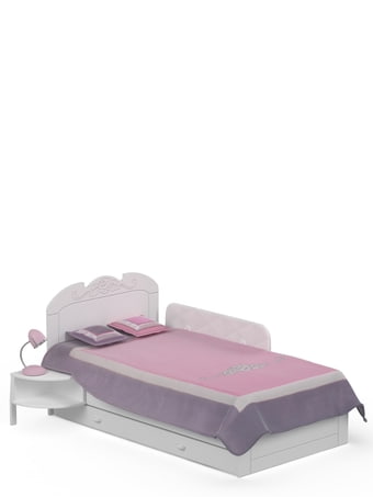Ліжко 90x190 Bianco Fiori