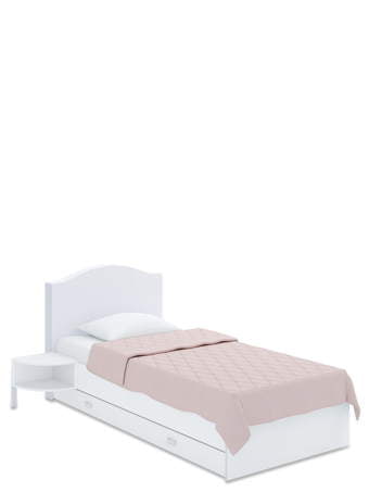 Ліжко з м'яким узголів'ям Bella 90x200 White
