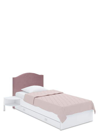 Ліжко з м'яким узголів'ям Bella 90x190 Pink