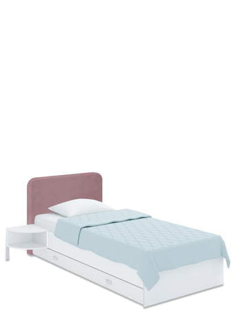 Ліжко з м'яким узголів'ям Soft 90x170 Pink