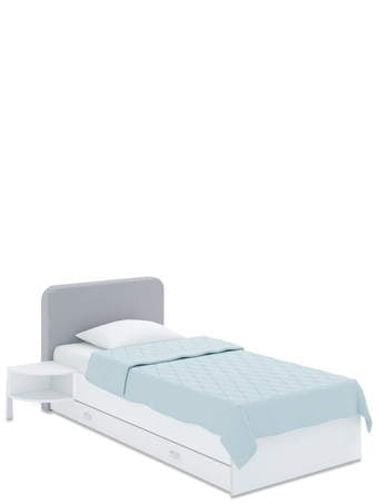 Ліжко з м'яким узголів'ям Soft 90x170 Stone