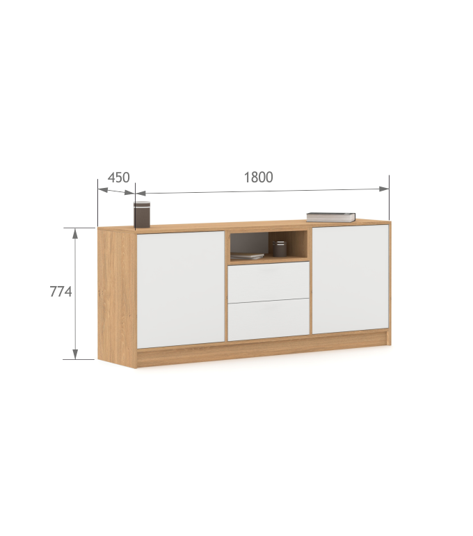 Komoda 180-2-45 White Oak